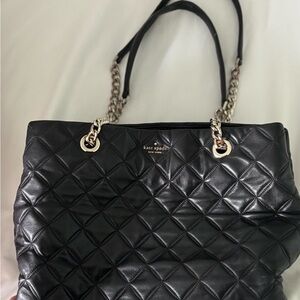 Kate Spade Black Quilted Leather Tote